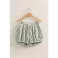 Drawstring Waist Bubbled Hem Shorts