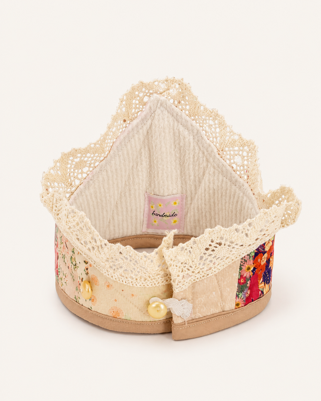 Handmade Floral Patchwork Lace Crown
