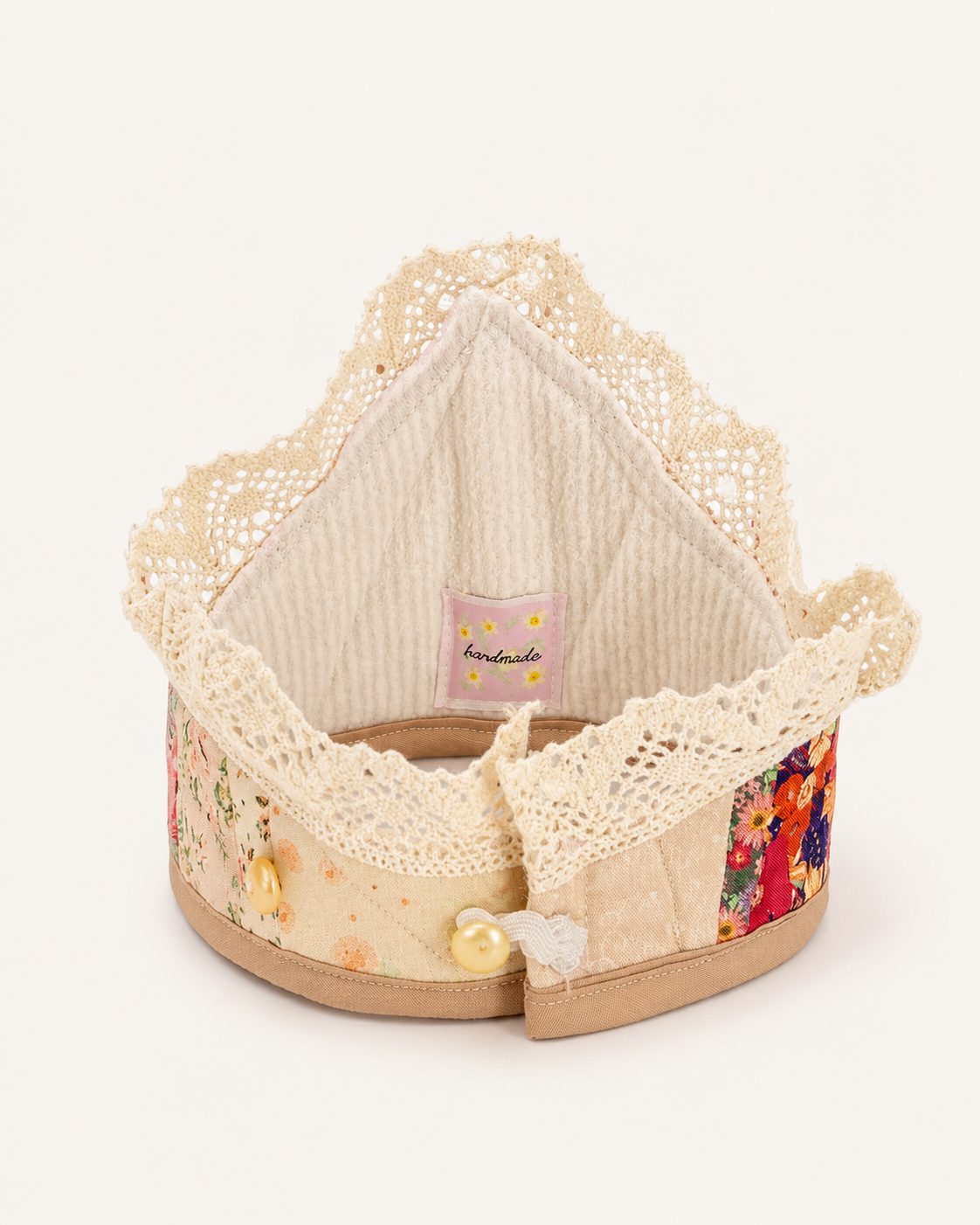Handmade Floral Patchwork Lace Crown