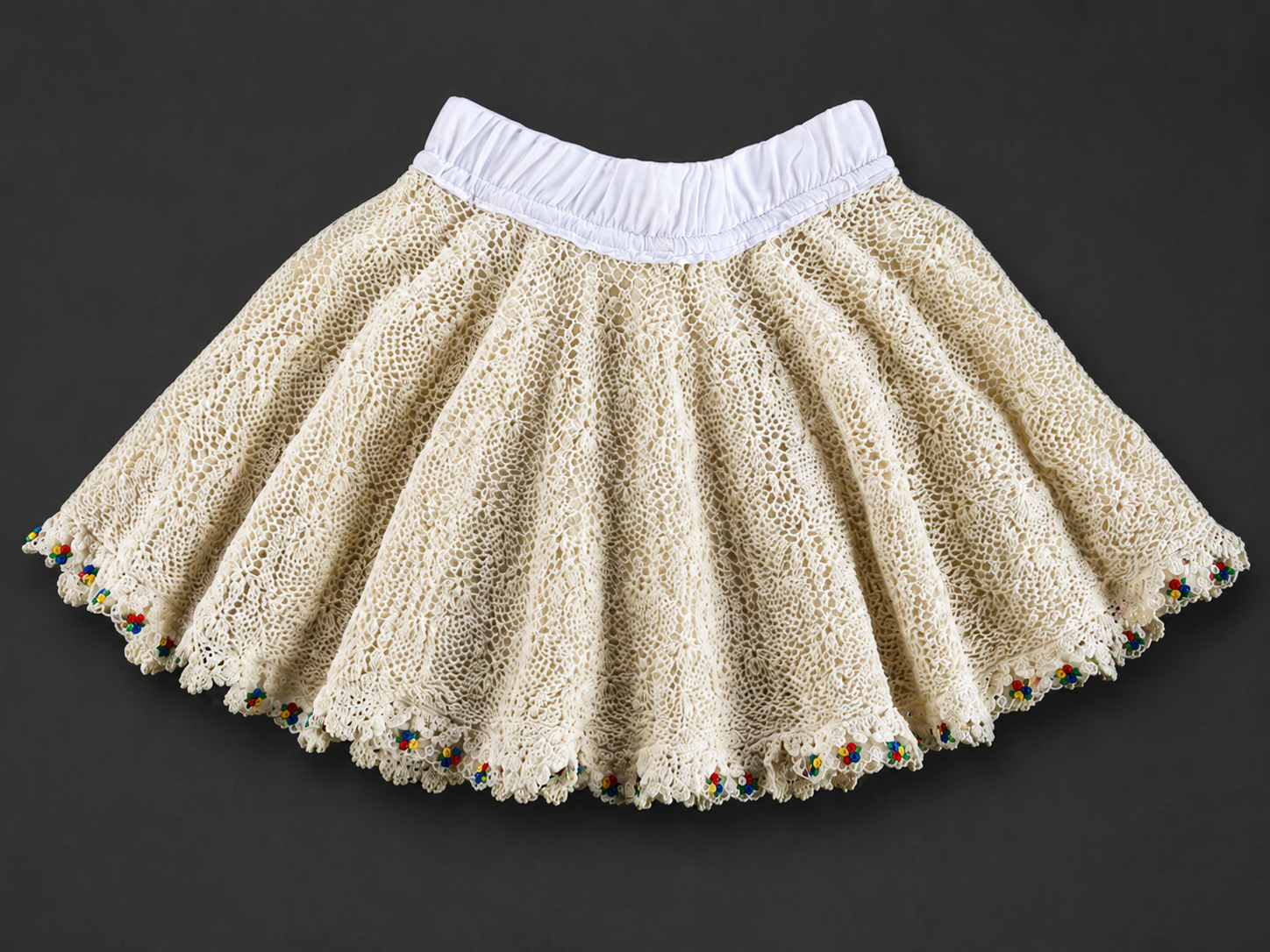 🤍 Vintage Crochet Flower Skirt