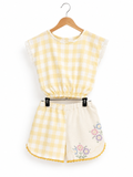 🍋 Lemon Gingham Summer Set