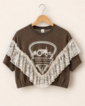 🤎 Vintage Lace Tractor Tee