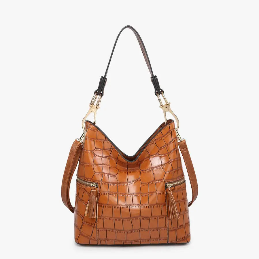 Rochelle Crocodile Print Hobo Bag | M1742CROC