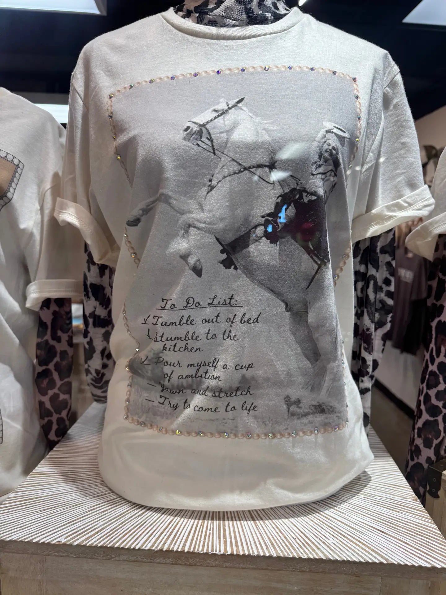 Dolly's To Do List Cream Graphic Tee